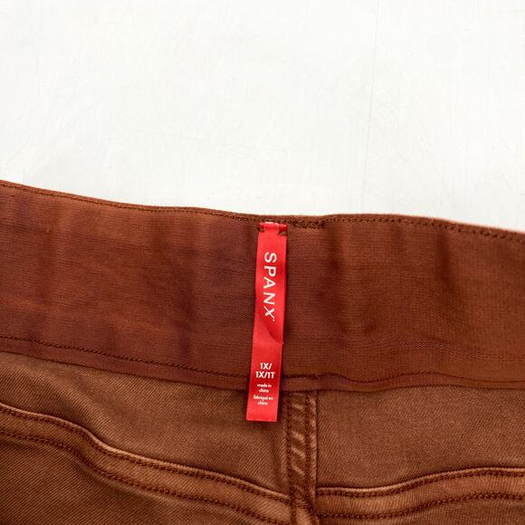 Spanx Denim Stretch Orange shorts - Picture 3 of 4